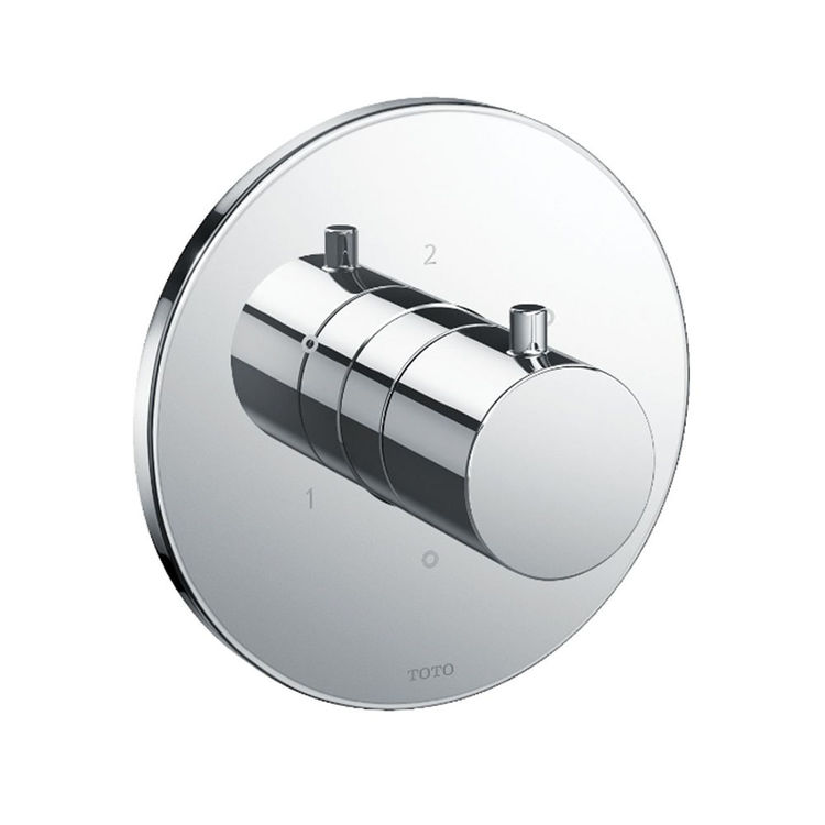 TOTO TBV01102UCP 3Way Diverter Valve Trim w/ Off Polished Chrome, Round