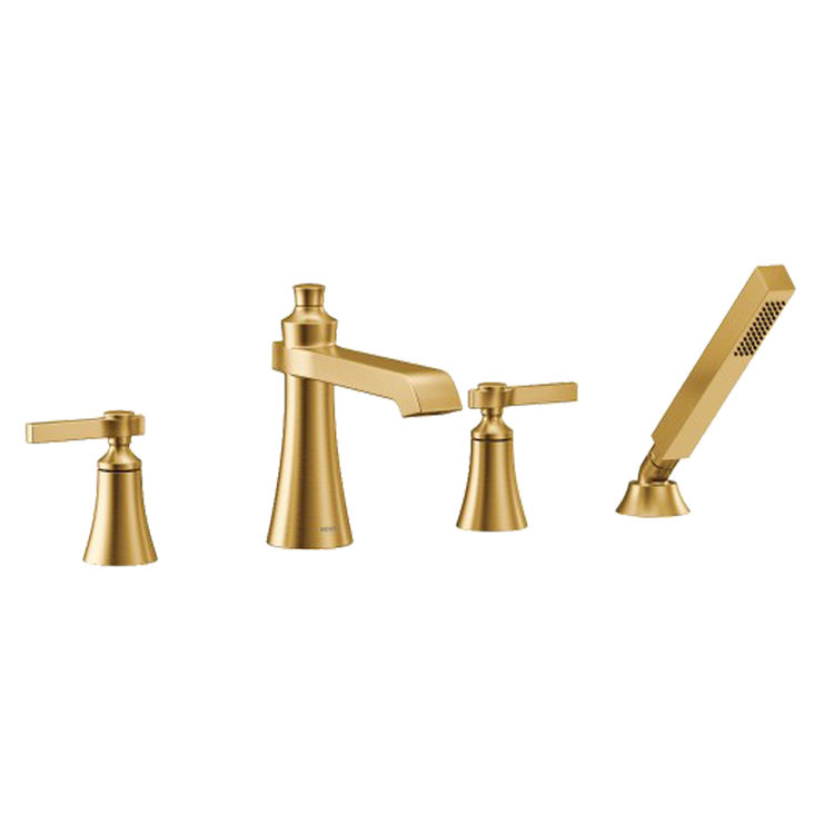 Moen TS928BG Flara Roman Tub Faucet Trim with Spray, 2.0 ...