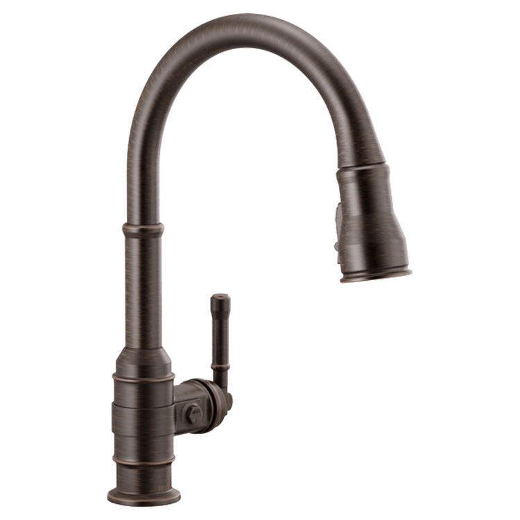 Delta Broderick Single Handle Highrise Pull-Down Kitchen Faucet, Venetian  Bronze - 9190-RB-DST