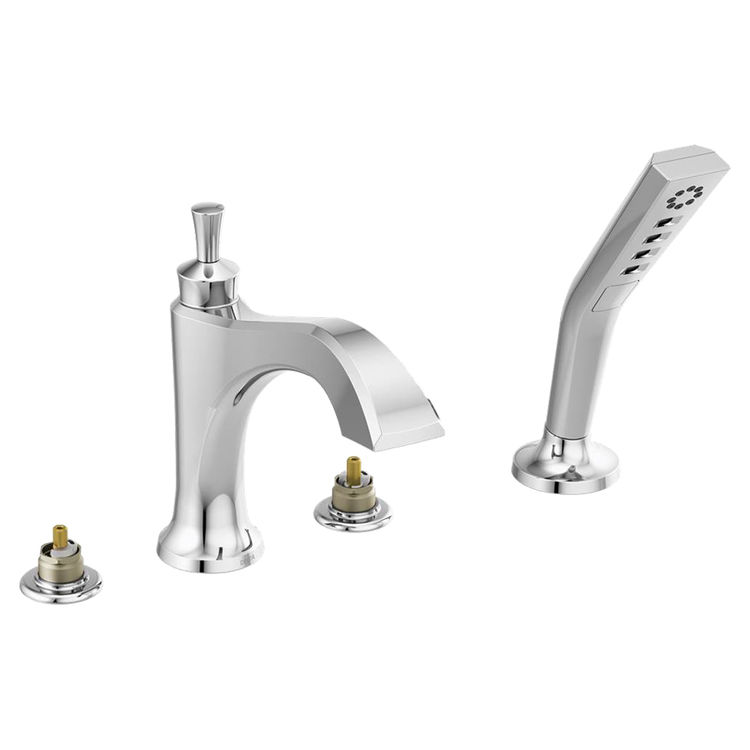 Delta T4756LHP Dorval Roman Tub Faucet Trim with Side Spray (Less Handles), Chrome