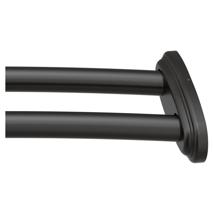 Moen DN2141BL Adjustable Curved Shower Curtain Rod Matte Black