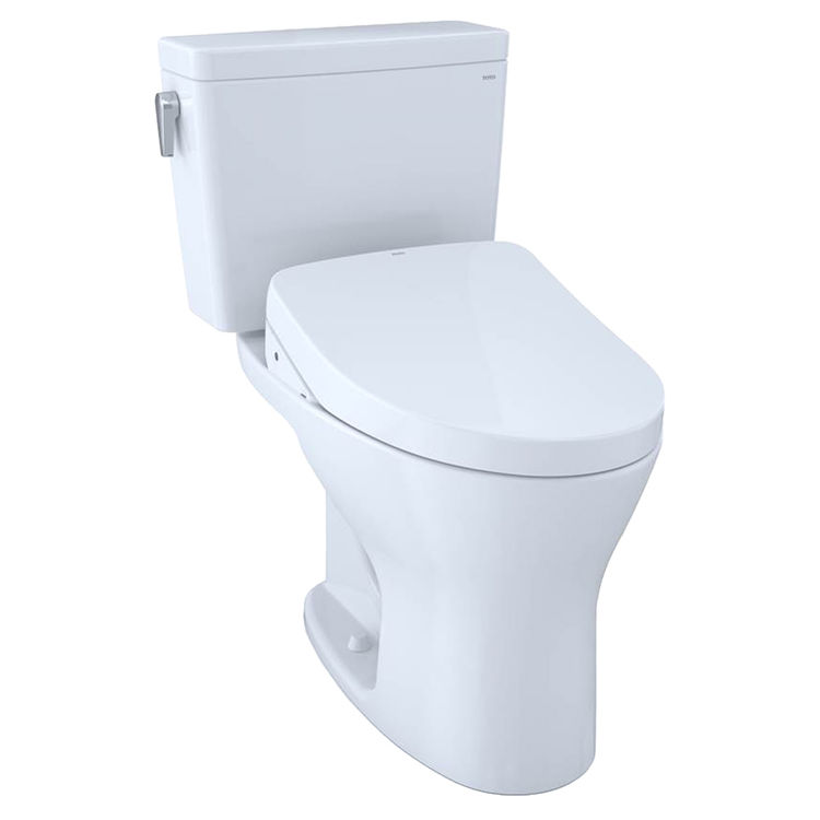 Toto MW7463056CEMGA#01 TOTO Drake WASHLET+ S550e Two-Piece Toilet - 1.28 GPF & 0.8 GPF - Cotton White - MW7463056CEMGA#01