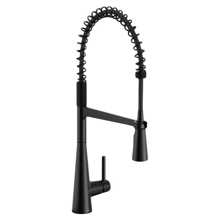 Moen 5925BL Sleek Single Handle Pre-Rinse Spring Pull-down Kitchen ...