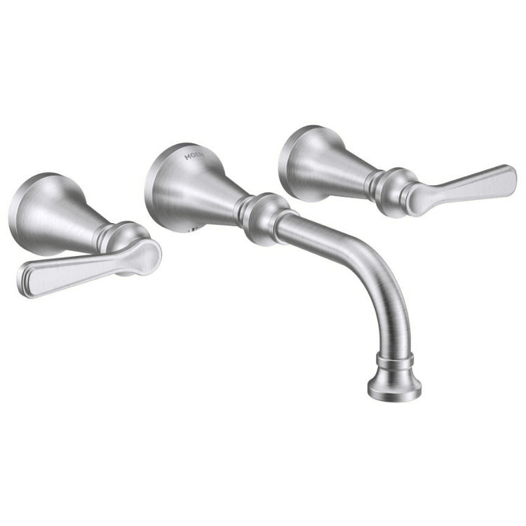 Moen TS44104 Moen TS44104 Colinet Two Handle Wall Mount Lavatory Faucet - Chrome