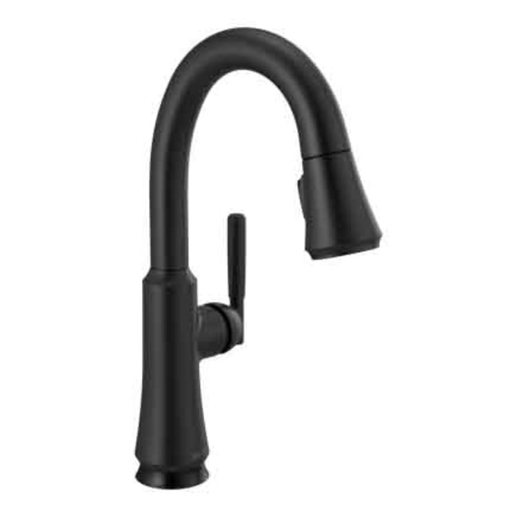 Delta 9979T-BL-DST Delta 9979T-BL-DST Coranto Single Handle Pull Down Bar/Prep Faucet with Touch2O, Matte Black