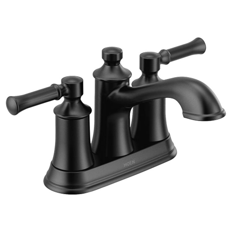 Moen 6802BL Moen 6802BL Dartmoor Two-Handle Centerset Lavatory Faucet, Matte Black