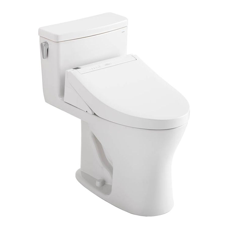 Toto MW8563084CSMG#01 TOTO Ultramax WASHLET+ C5 Elongated One-Piece Toilet, 1.6 & 0.8 GPF, Cotton White- MW8563084CSMG#01