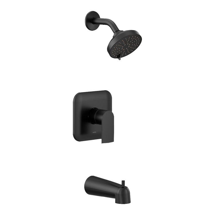 genta matte black tub shower