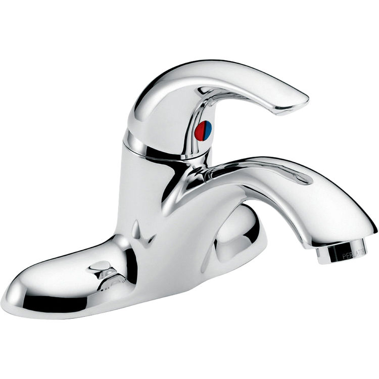 Delta 22C101 Delta 22C101 Tech Single Control Cast Centerset Lavatory Faucet, No Pop-Up Hole, Vandal-Resistant Aerator Outlet, Chrome