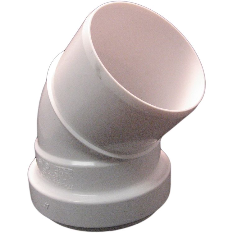 4 Pvc Sewer Gasket By Street Elbow Sdr 35 45 Degree Angle