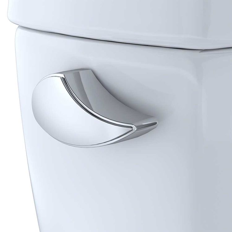 View 6 of Toto CST743ER#01 TOTO Eco Drake Two-Piece Round 1.28 GPF Toilet with Right-Hand Trip Lever, Cotton White - CST743ER#01