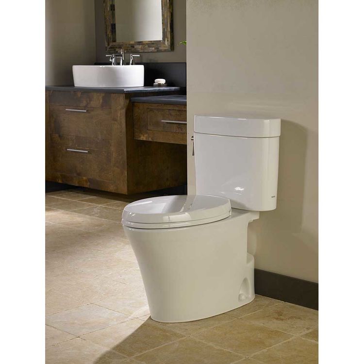 View 9 of Toto CST794SF#12 TOTO Nexus Two-Piece Elongated 1.6 GPF Universal Height Skirted Design Toilet, Sedona Beige - CST794SF#12