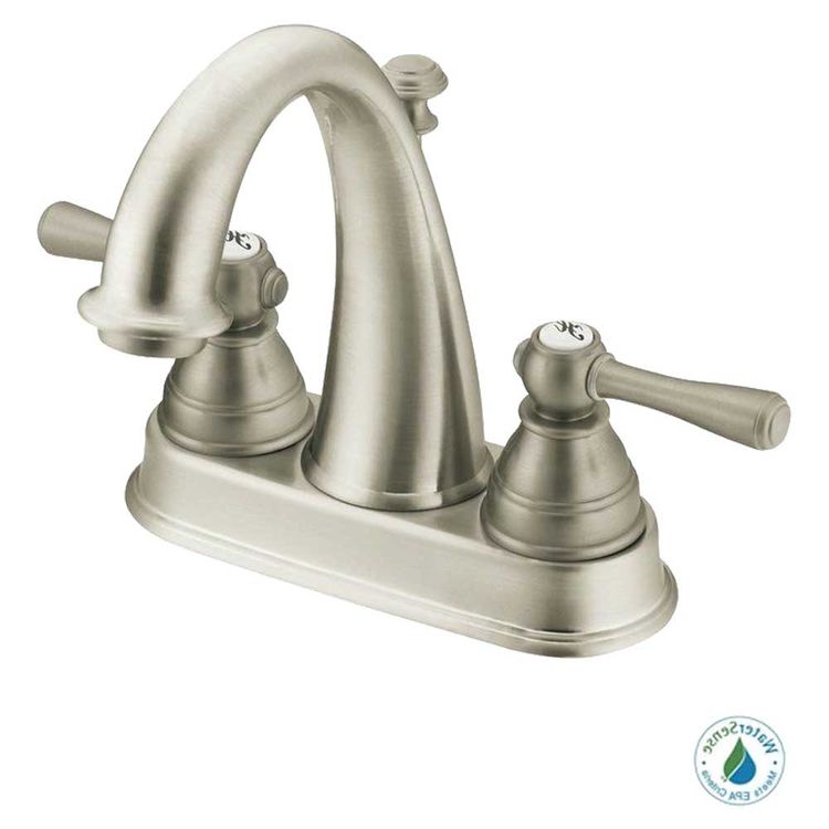 Moen 6121BN Kingsley TwoHandle Lavatory Faucet, Brushed Nickel