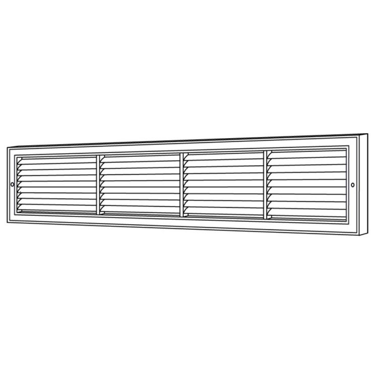 View 3 of Shoemaker 1100-22X14 Shoemaker 1100-22X14 Deluxe Baseboard Return Air Grille (Aluminum), Soft White