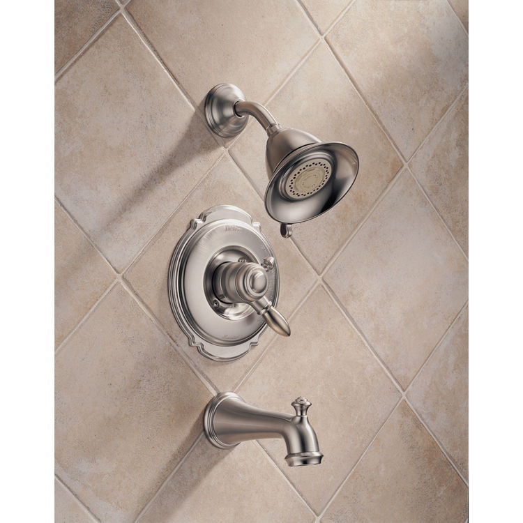 View 3 of Delta T17455-SS Delta T17455-SS Victorian Monitor 17 Series Tub & Shower Trim: Stainless Steel