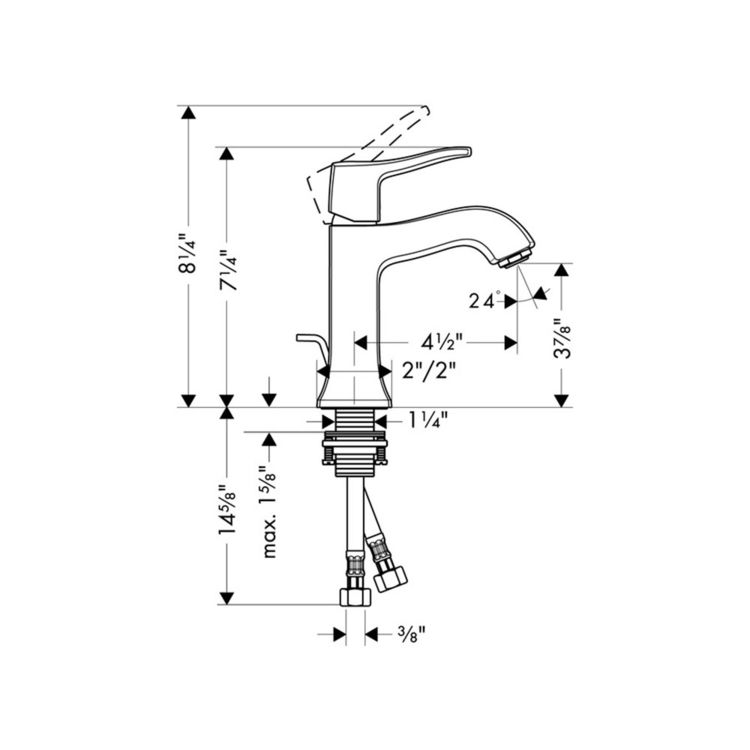 Hansgrohe 31075831 Metris C 100 Single Hole Faucet with ...