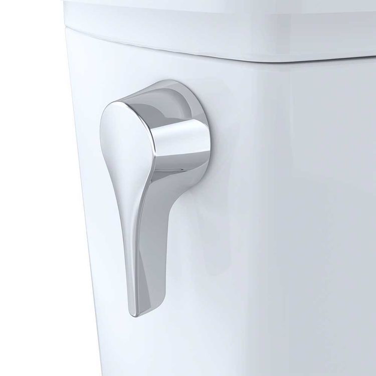 View 6 of Toto CST744ERN#01 TOTO Eco Drake Transitional Two-Piece Elongated 1.28 GPF Toilet with Right-Hand Trip Lever, Cotton White - CST744ERN#01