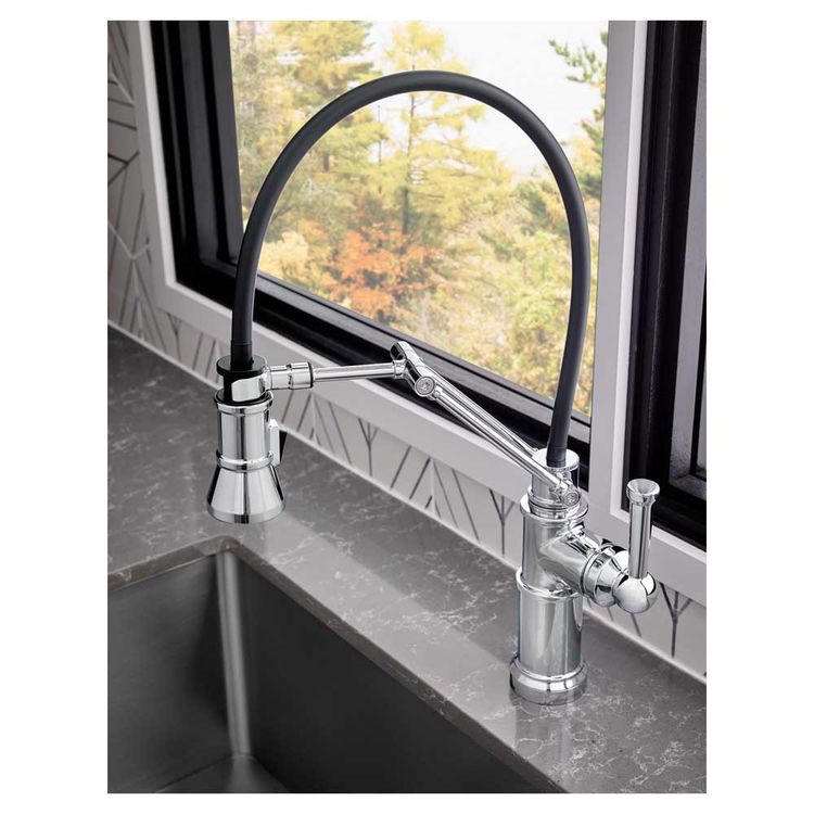 Brizo 63225LFPC Chrome Single Handle Articulating Arm Kitchen Faucet