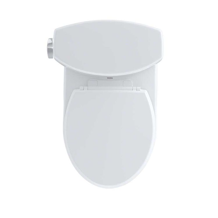 View 8 of Toto CST453CEFG#01 Toto Drake II Two-Piece Round 1.28 GPF Universal Height Toilet with CeFiONtect, Cotton White - CST453CEFG#01