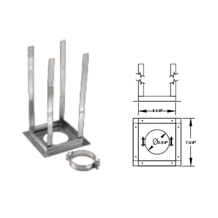 View 3 of M&G DuraVent 3GVRS DuraVent 3GVRS Type B Gas Vent 3-Inch Square Firestop Support