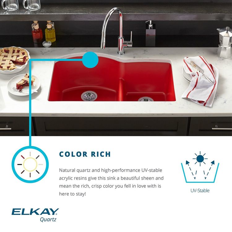 View 7 of Elkay ELX1616CA0 Elkay Quartz Luxe Single Bowl Dual Mount Bar Sink - Caviar (ELX1616CA0)