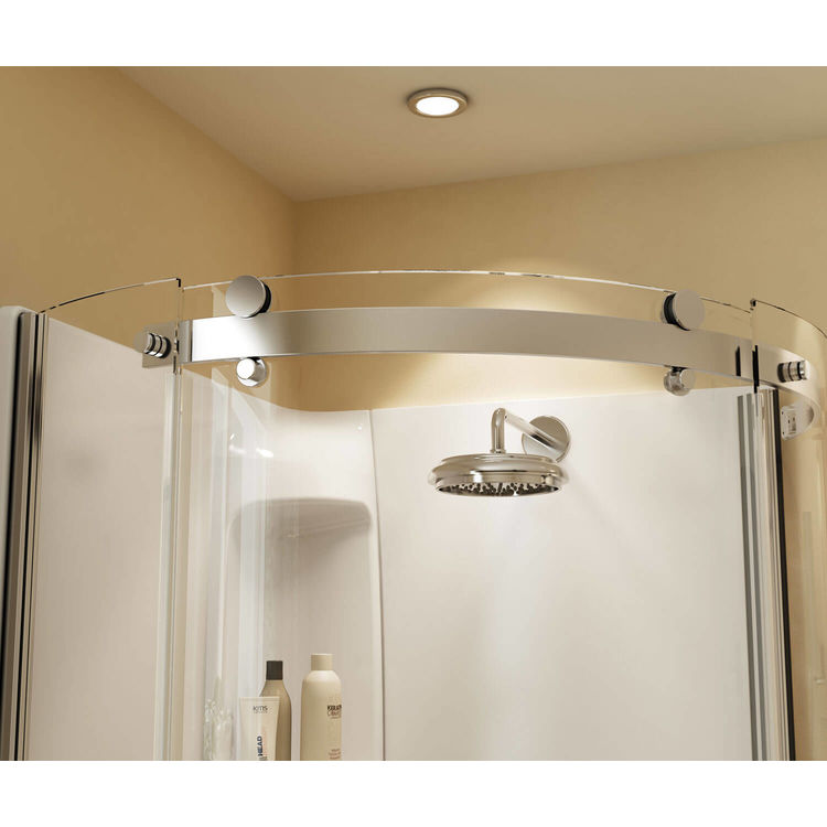 Maax 105760L000001 Olympia Round 36" x 36" x 78" Shower Stall, White, Left Opening