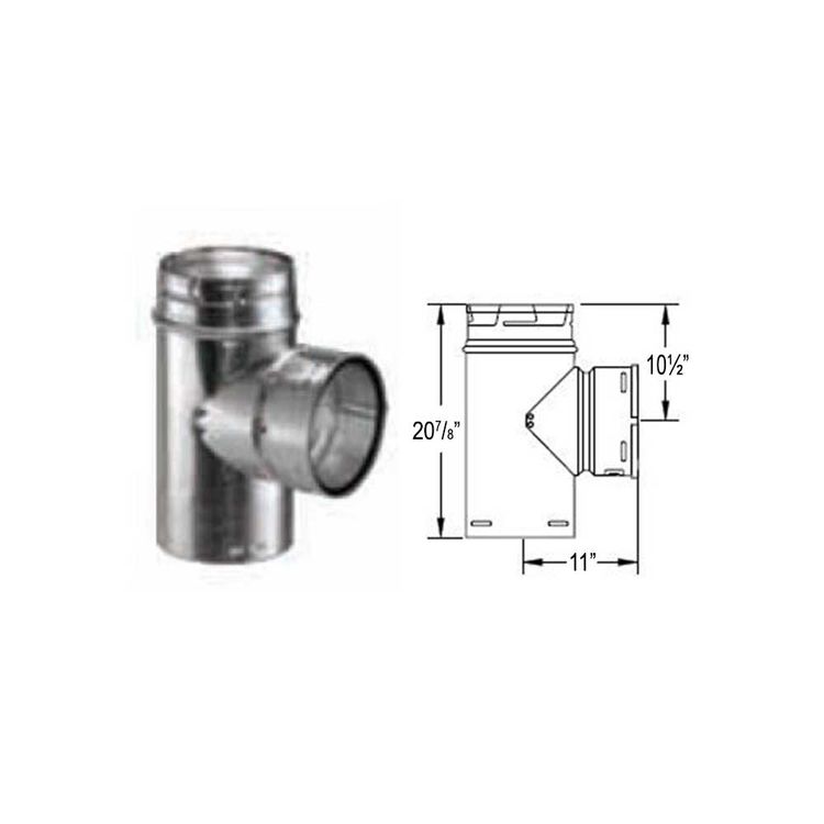 View 3 of M&G DuraVent 14GVT DuraVent 14GVT Type B Gas Vent 14-Inch Standard Tee