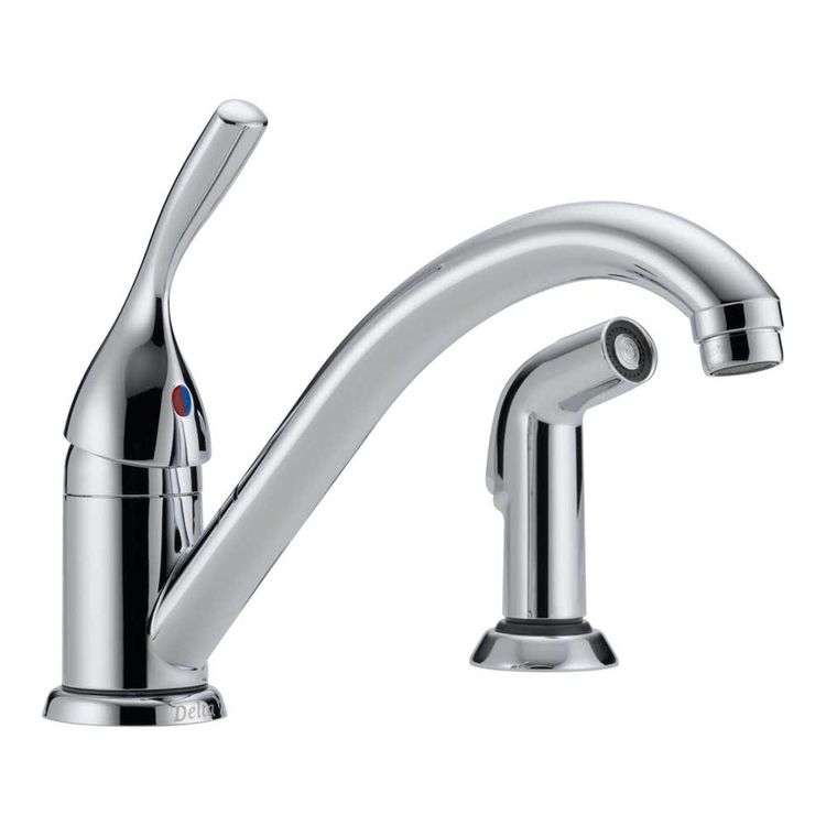 View 3 of Delta 175-DST Delta 175-DST Classic Single Handle Kitchen Faucet with Side Sprayer in Chrome