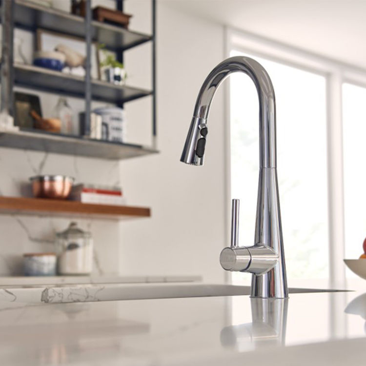 Moen 7864 Sleek Single Handle Pulldown Kitchen Faucet, Chrome