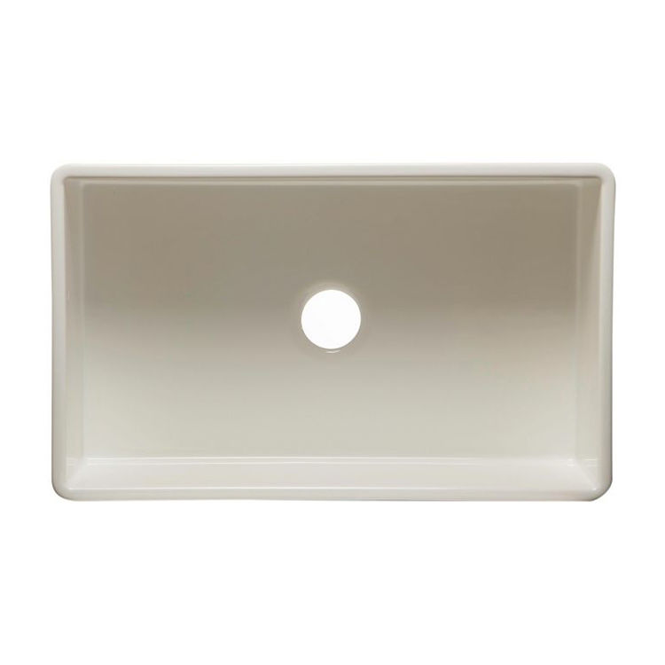 View 4 of Alfi AB533-B ALFI AB533-B Smooth Fireclay Farm-Style Kitchen Sink, Biscuit