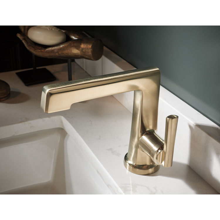 View 3 of Brizo 65098LF-GL Brizo 65098LF-GL Levoir Single-Handle Bathroom Faucet, Luxe Gold
