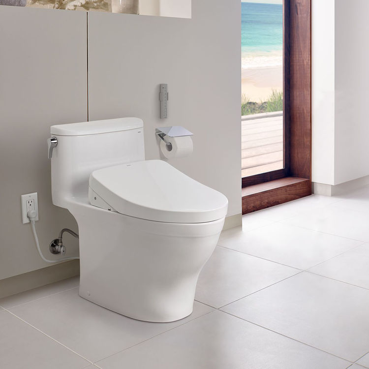 TOTO WASHLET+ Nexus One-Piece Elongated 1.28 GPF Toilet ...