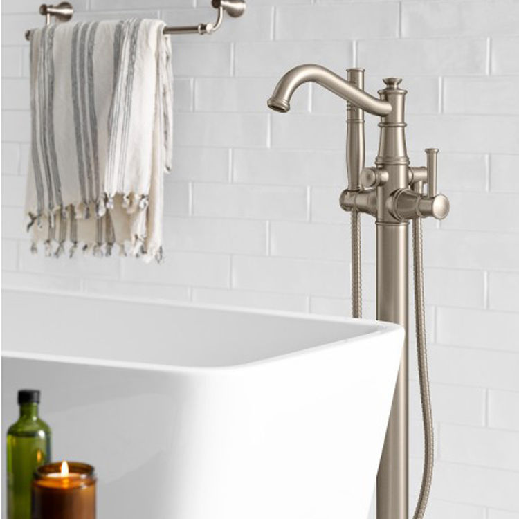 Moen 9025 Belfield Floor Mount Tub Filler With Hand Shower, Chrome, 1.75Gpm