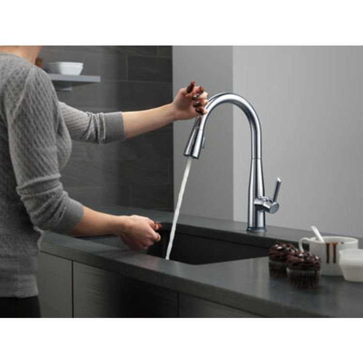 View 8 of Delta 9113TV-AR-DST Delta Essa Single-Handle Pull-Down Faucet, Arctic Stainless - 9113TV-AR-DST