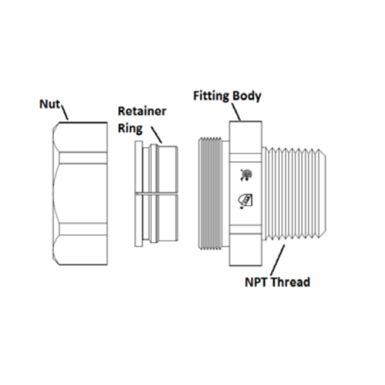 Wardflex 212 1/2" x 3/8" Male Mechanical Joint PlumbersStock
