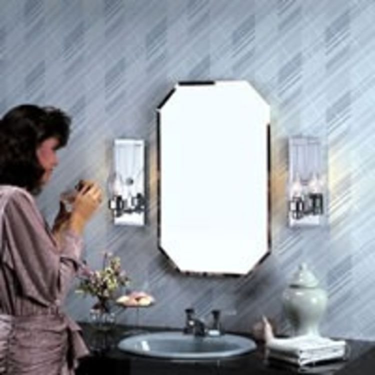 Jensen 1456 32 White Mirage Medicine Cabinet Octagon Mirror