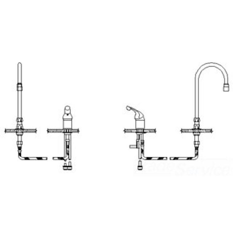 Delta 24T2641-R5 Delta 24T2641-R5 TECK Single Control Widespread Lavatory Faucet w/ 6