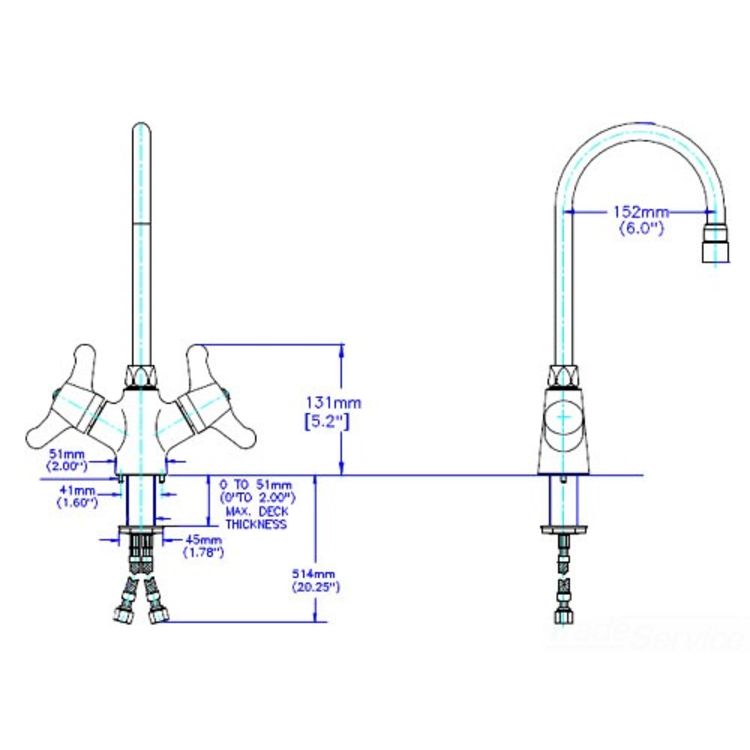 Delta 25C3947-LS Delta 25C3947-LS CER-TECK Single Shank Mixing Lavatory Faucet w/ Limited Swing 6
