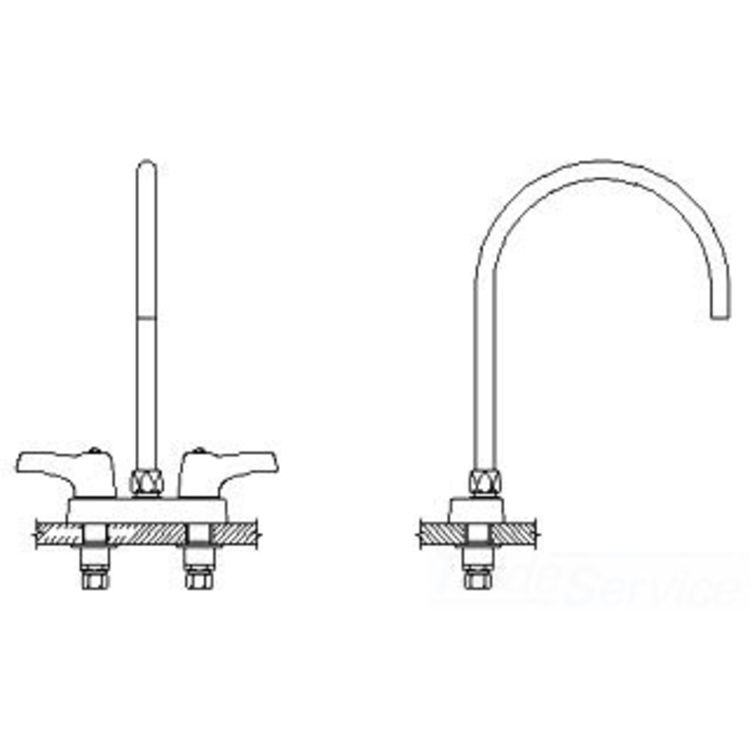 Delta 27C4973-R7 Delta 27C4973-R7 CER-TECK 2-Handle Cast Centerset Lavatory Faucet, 9