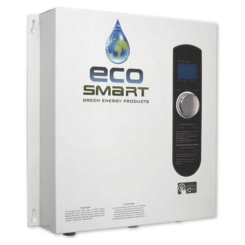 Ecosmart ECO 27 Tankless Electric Water Heater, 0.25 gpm, 27 kW, 240 V,  112.5 A, 50/60 Hz, 1 Phase, Wall Mount
