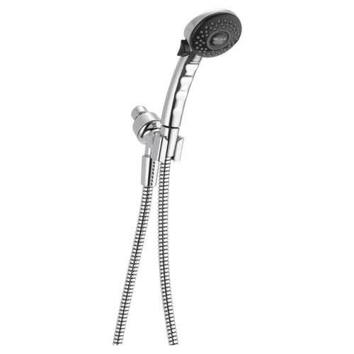 Delta 59344-B20-PK Delta Fundamentals Universal Showering Touch-Clean 2-Setting Shower Mount Hand Shower, ADA Compliant, 2.0 GPM, WaterSense, Chrome - 59344-B20-PK