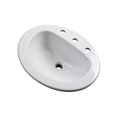 Gerber Maxwell Oval SelfRimming Bathroom Sink, 21in x 177/8in, 3Hole