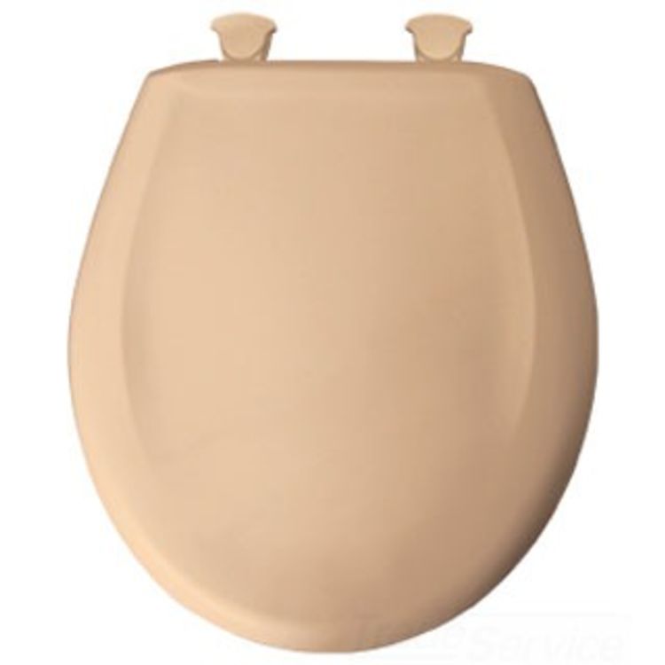 Bemis 200SLOWT213 Peach Bisque Easy Close Round Plastic Toilet Seat