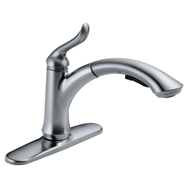 Linden single handle pullout kitchen faucet