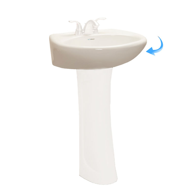 Details About Western Pottery Jr L250 W 19 X17 Pedestal Sink Basin