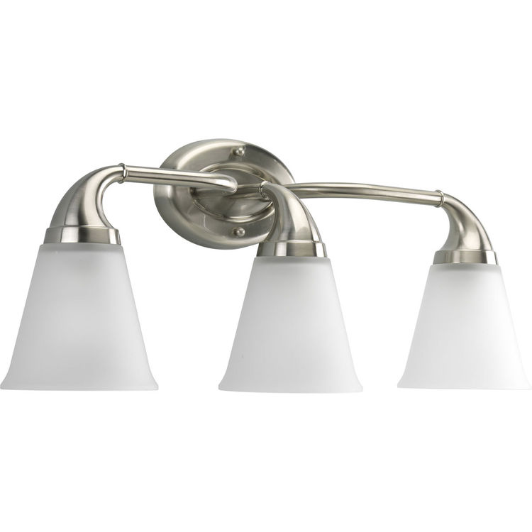Progress Lighting Delta Lahara 3 Light Bath Vanity in Brushed Nickel