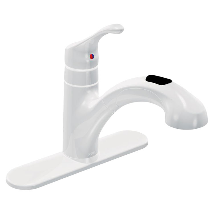 Moen CA87316W Glacier Renzo One-Handle Pull-out Kitchen ...