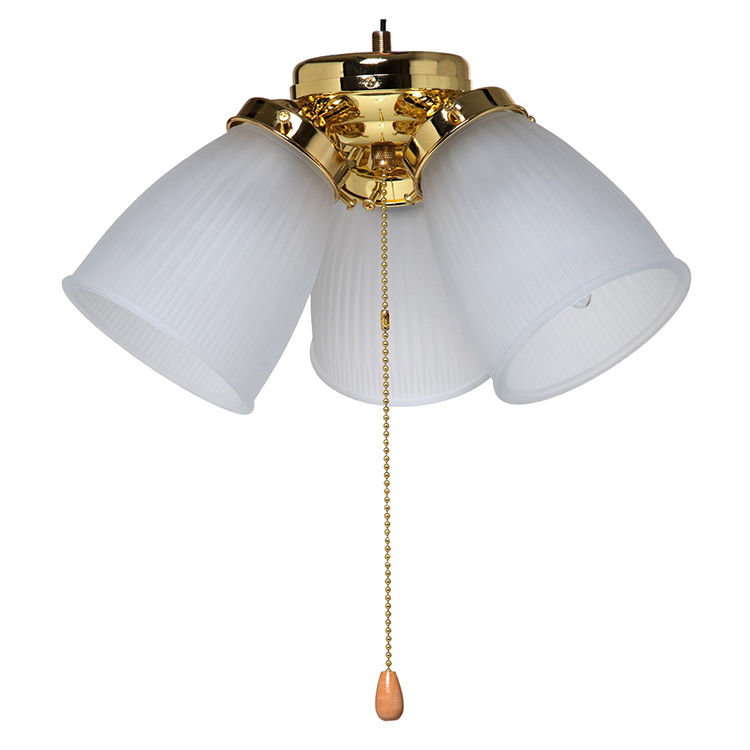 Boston Harbor CF-3FLK-PB Polished Brass Ceiling Fan Light ...