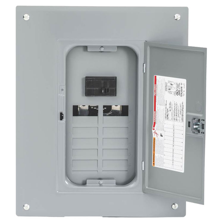 Square D HOM1224M100PC Homeline Main Breaker Load Center, Indoor, Plug-On, 100
