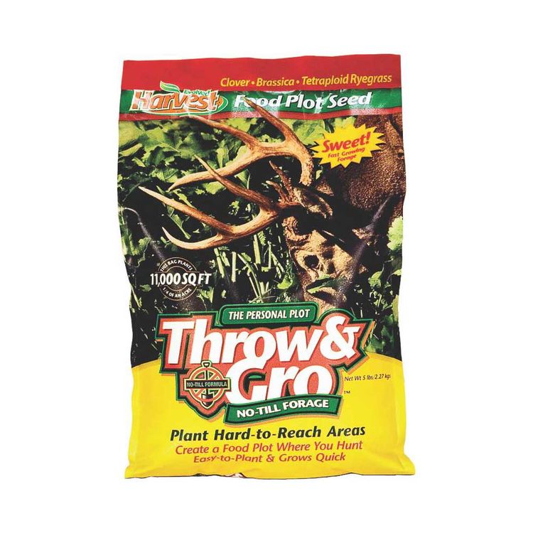 Harvest Throw and Gro No Till Forage Food Plot Seed, 5 lb Bag | eBay
